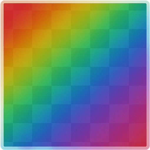 Translucent square rainbow overlay.
In-Game asset.  2d.  High contrast.  No shadows