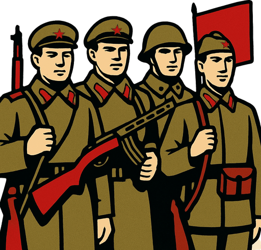 SOLDADOS SOVIETICOS.
In-Game asset.  2d.  High contrast.  No shadows