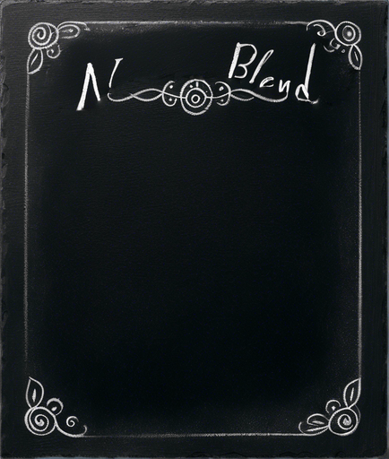 "NOVICE BLEND" handwritten in chalk