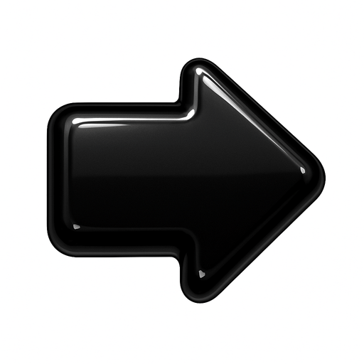 plastic, realistic,shiny, black, only one arrow-shaped buttons.
In-Game asset.  2d.  High contrast.  No shadows