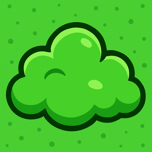cloud green.
In-Game asset.  2d.  High contrast.  No shadows