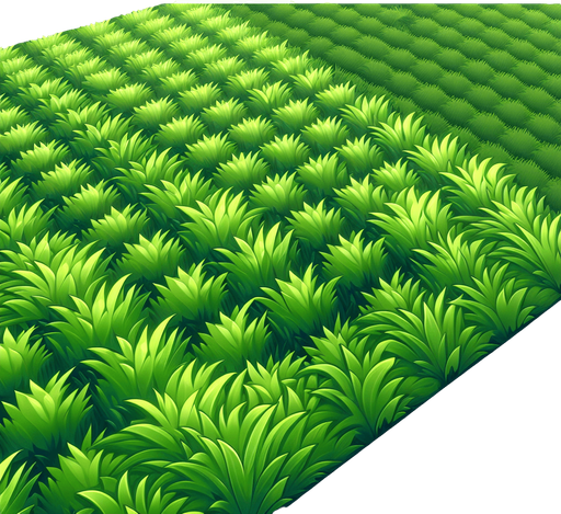 grass.
Single Game Texture. In-Game asset. 2d. Blank background. High contrast. No shadows.