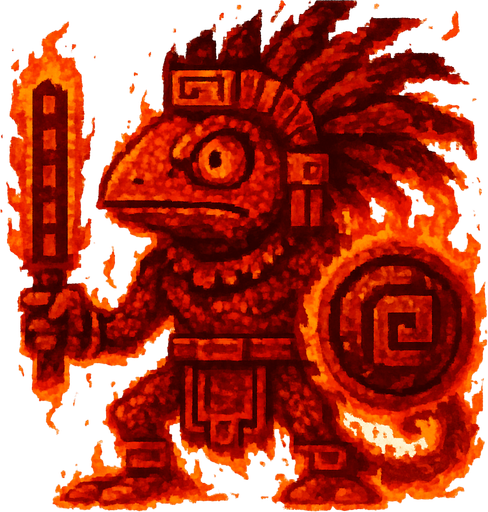 Agregale efectos de fuego y hazlo en un fondo de alto contraste. y ponlo mas rojo, fondo de un solo color blanco