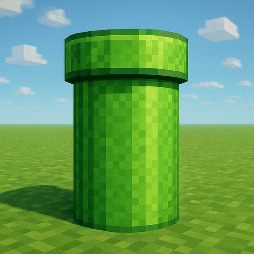 flappy bird pipe in Minecraft style