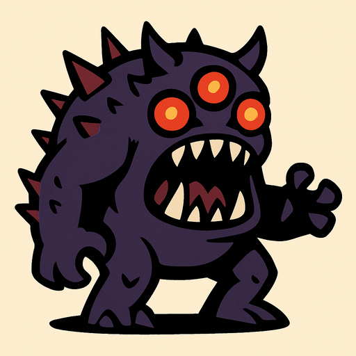 Düşman farklı canavar.
In-Game asset.  2d.  High contrast.  No shadows