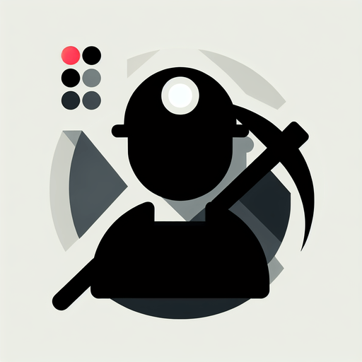 miner.
Single Game Texture. In-Game asset. 2d. Blank background. High contrast. No shadows.