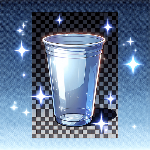 shiny plastic cup, no lid, anime, empty
Single Game Texture. In-Game asset. 2d. Blank background. High contrast. No shadows.