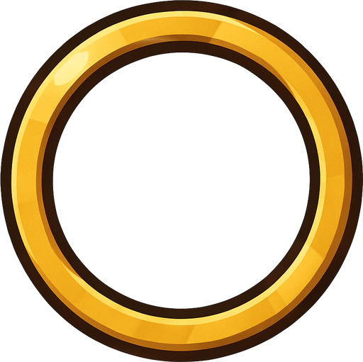 Cerceau dorée.
In-Game asset.  2d.  High contrast.  No shadows