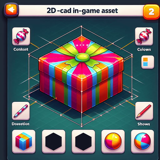 scatola caramelle.
Single Game Texture. In-Game asset. 2d. Blank background. High contrast. No shadows.