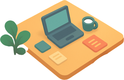 A blurred background in aspect ratio 9/16 showing an office from above. Cute soft graphics. soft ambient light. semi-matte to satin surfaces. naturalistic with slight saturation boost colors. Tone is premium, friendly, clean with lifestyle or service-oriented appeal.
In-Game asset.  2d.  High contrast.  No shadows. top down. View from above..
In-Game asset.  2d.  High contrast.  No shadows