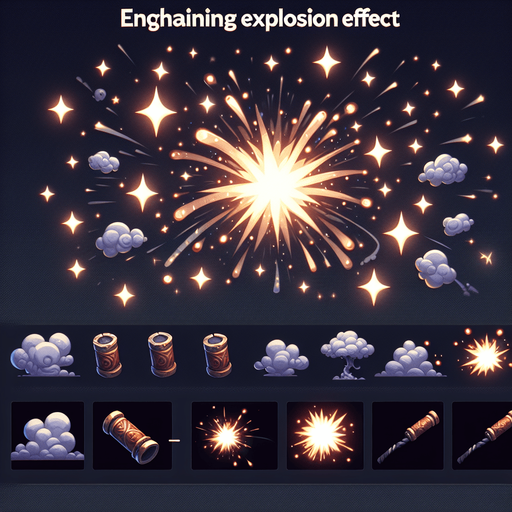 a magic crackers boom effect.
Single Game Texture.  In-Game asset.  2d.  Blank background.  High contrast.  No shadows