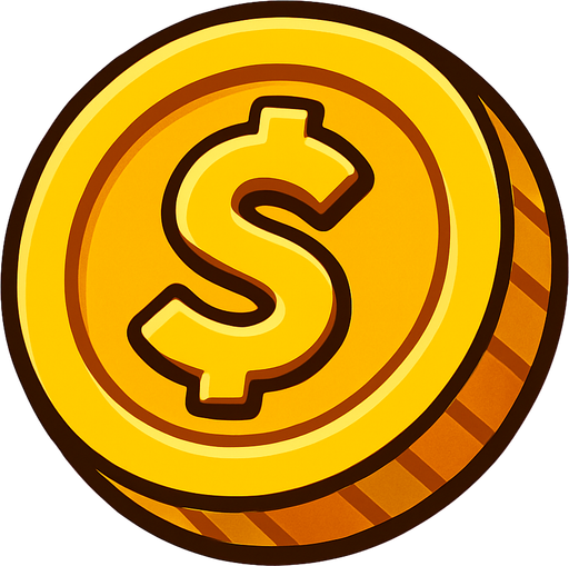 gold.
In-Game asset.  2d.  High contrast.  No shadows