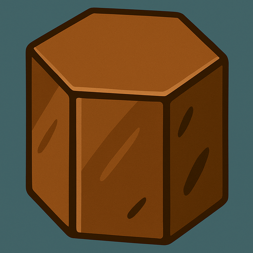 Una pieza en forma de prisma hexagonal de metal