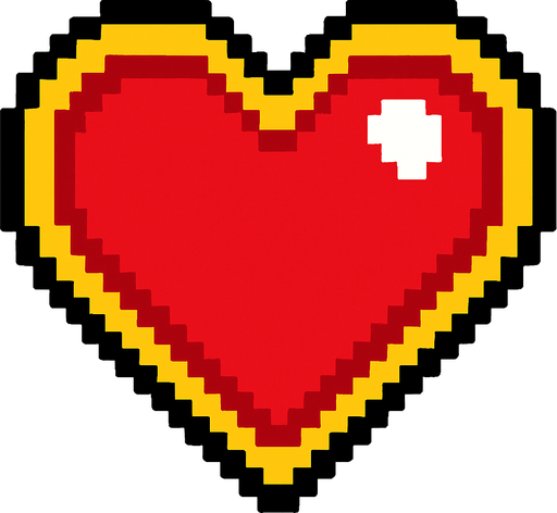 heart.
In-Game asset.  2d.  High contrast.  No shadows
