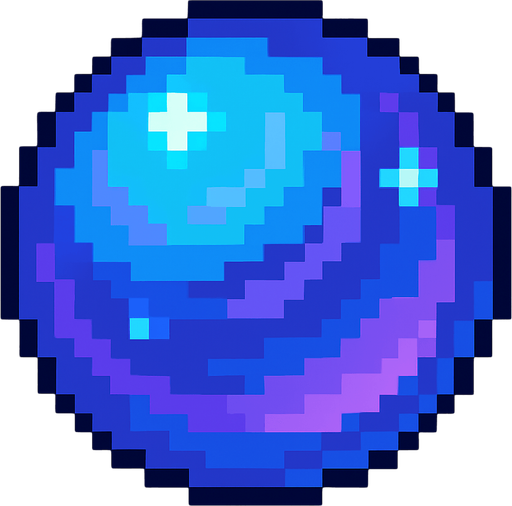 dream orb 2d pixel art.
In-Game asset.  2d.  High contrast.  No shadows