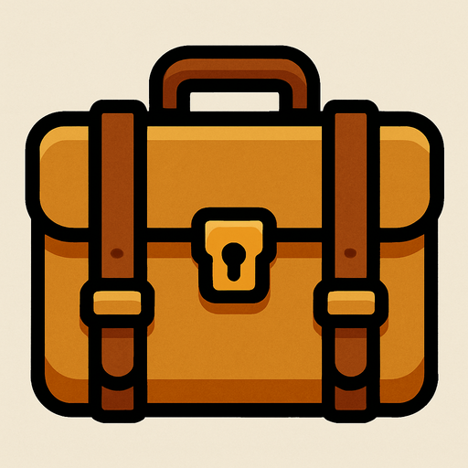 briefcase.
In-Game asset.  2d.  High contrast.  No shadows