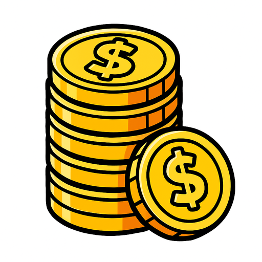 money.
In-Game asset.  2d.  High contrast.  No shadows