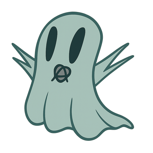 Ghost. No background. Transparent background. Blank background. No shadows. 2d. In-Game asset. flat