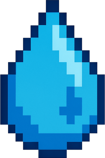 raindrop.
In-Game asset.  2d.  High contrast.  No shadows. 8-bit