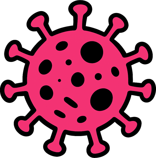 virus.
In-Game asset.  2d.  High contrast.  No shadows