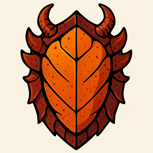 Chitin Shield.
In-Game asset.  2d.  High contrast.  No shadows