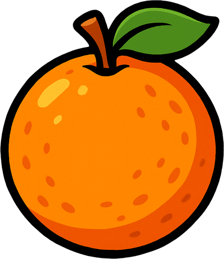 orange.
In-Game asset.  2d.  High contrast.  No shadows