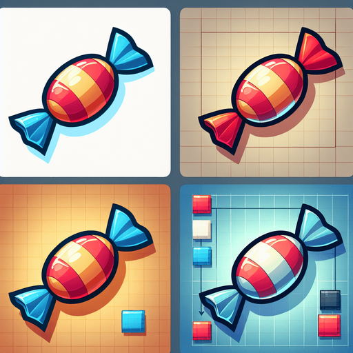 candy.
Single Game Texture. In-Game asset. 2d. Blank background. High contrast. No shadows.