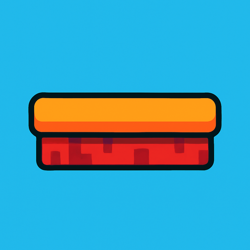 rectangle shape jumping platform for a simple 2D game.
In-Game asset.  2d.  High contrast.  No shadows
