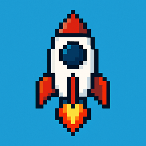 coete de pixeles.
In-Game asset.  2d.  High contrast.  No shadows