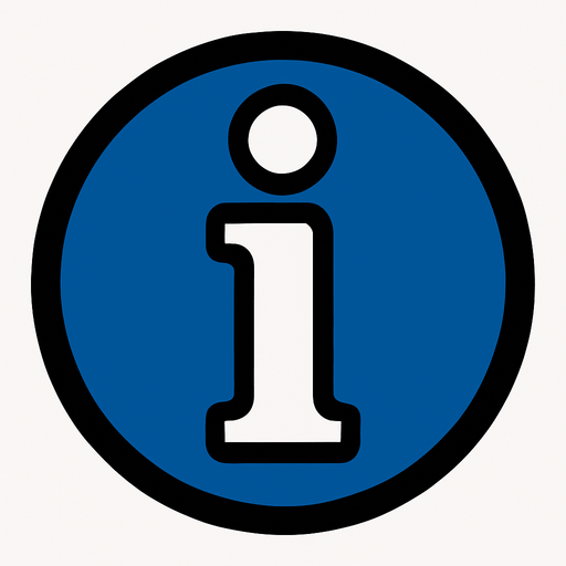 круглая иконка подсказки I.
In-Game asset.  2d.  High contrast.  No shadows