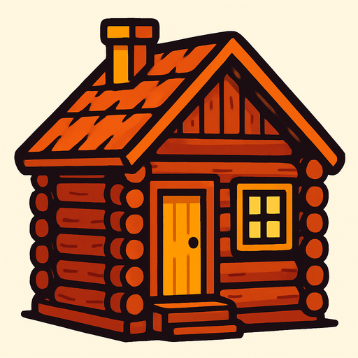 cabin.
In-Game asset.  2d.  High contrast.  No shadows