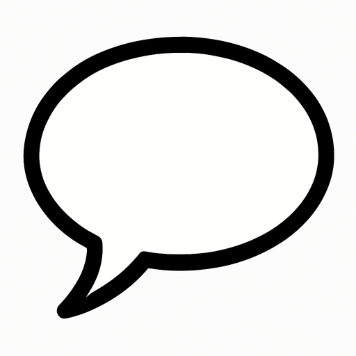 Konuşma balonu.
In-Game asset.  2d.  High contrast.  No shadows