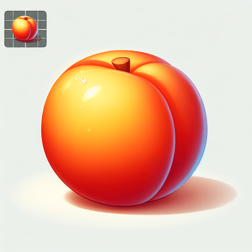peaches.
Single Game Texture. In-Game asset. 2d. Blank background. High contrast. No shadows.