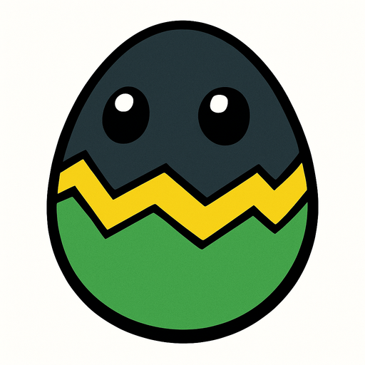 Digi huevo de botamon.
In-Game asset.  2d.  High contrast.  No shadows