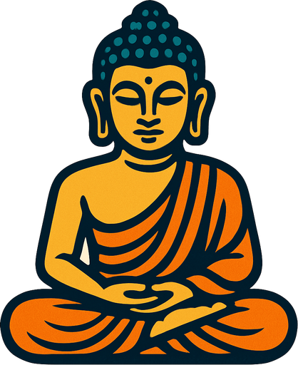 buddha.
In-Game asset.  2d.  High contrast.  No shadows