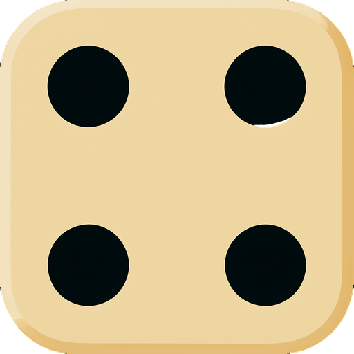 Zar 4 olsun. Deliklerinin içi dolu siyah olsun.