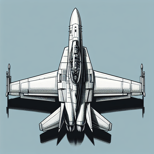 An f18 but vertical with the cockpit facing up.
Single Game Texture. In-Game asset. 2d. Blank background. High contrast. No shadows.