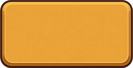 Crea un rectángulo horizontal que servirá como fondo para la visualización de los recursos (Oro, Madera, Cristales) en la interfaz de usuario. Debe estar en un estilo 2D renderizado, limpio y cartoonish, con contornos claros y colores que complementen la paleta del juego sin distraer. La perspectiva es cenital, por lo que se verá como una forma plana con sombreado sutil para darle una ligera sensación de profundidad o relieve..
In-Game asset.  2d.  High contrast.  No shadows