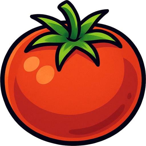 tomato.
In-Game asset.  2d.  High contrast.  No shadows