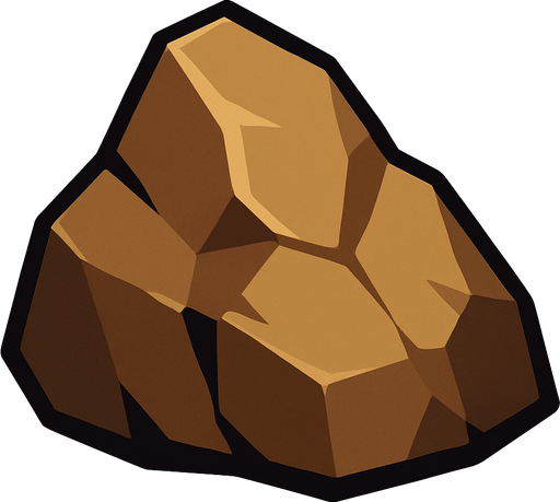 rock.
In-Game asset.  2d.  High contrast.  No shadows