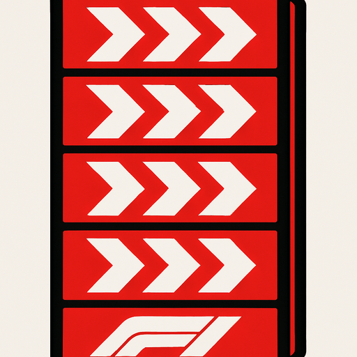 f1 grand prix barriers vertical 2d.
In-Game asset.  2d.  High contrast.  No shadows