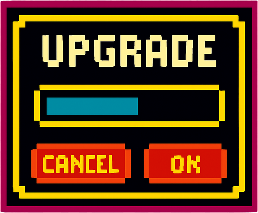 Upgrade system ui background like piksel.
In-Game asset.  2d.  High contrast.  No shadows