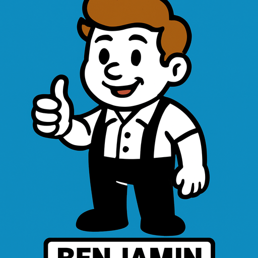 Benjamin.
In-Game asset.  2d.  High contrast.  No shadows
