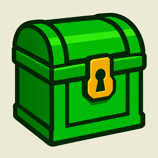 Green box.
In-Game asset.  2d.  High contrast.  No shadows
