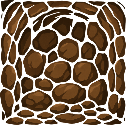 Muro de piedras tipo cueva.
In-Game asset.  2d.  High contrast.  No shadows