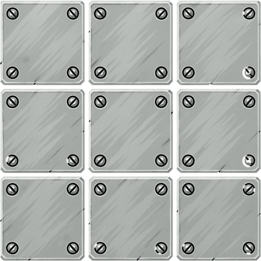 SUELO 2D DE METAL PLATEADO.
In-Game asset.  2d.  High contrast.  No shadows