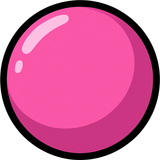 3d pembe daire.
In-Game asset.  2d.  High contrast.  No shadows