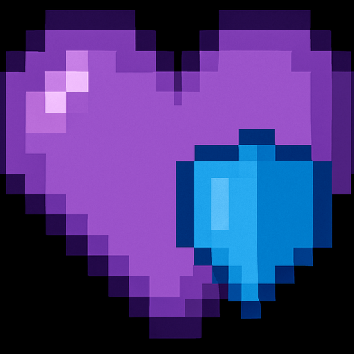 heart with blue shield
