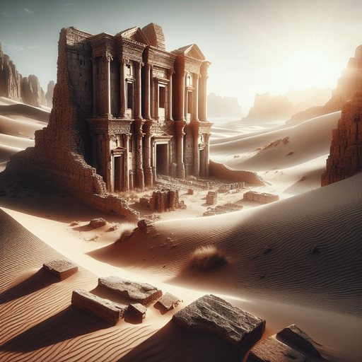 ruins of an ancient city in the desert