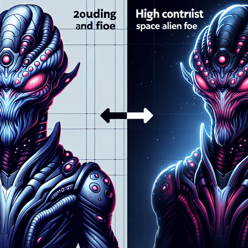 space enemy.
Single Game Texture.  In-Game asset.  2d.  Blank background.  High contrast.  No shadows